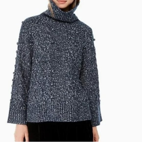 Kate Spade Chunky Cable Knit Bell Sleeve Sweater - Picture 1 of 10
